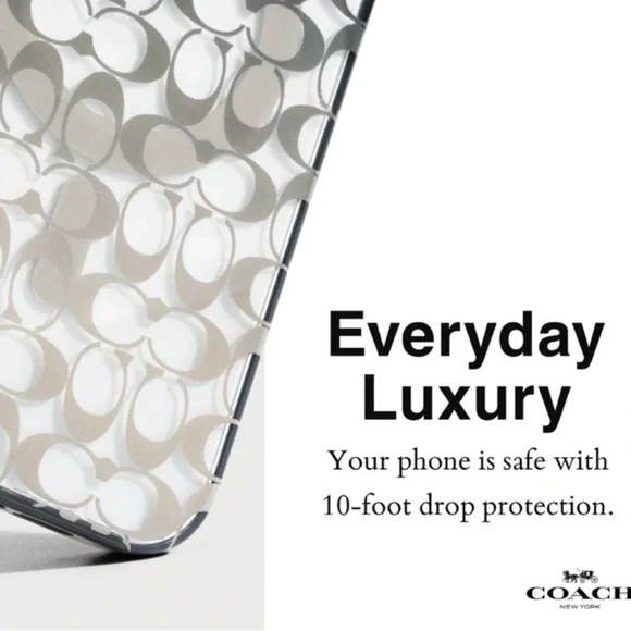 Coach Signature iPhone 15 Pro Protective Case NWT Phone Case Designer MagSafe - Picture 5 of 10